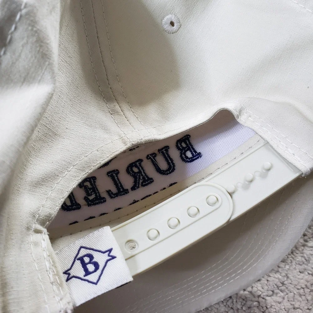 Burlebo Outdoors Rope Hat Cap Off White Navy Snapback Ripstop Adult Mens OSFA
